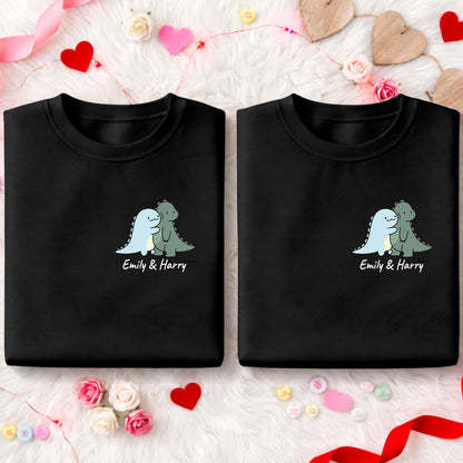 What Are You Doing? / Miss You Hug Me – Matching Couple Valentine T-Shirt, Sweatshirt & Hoodie
