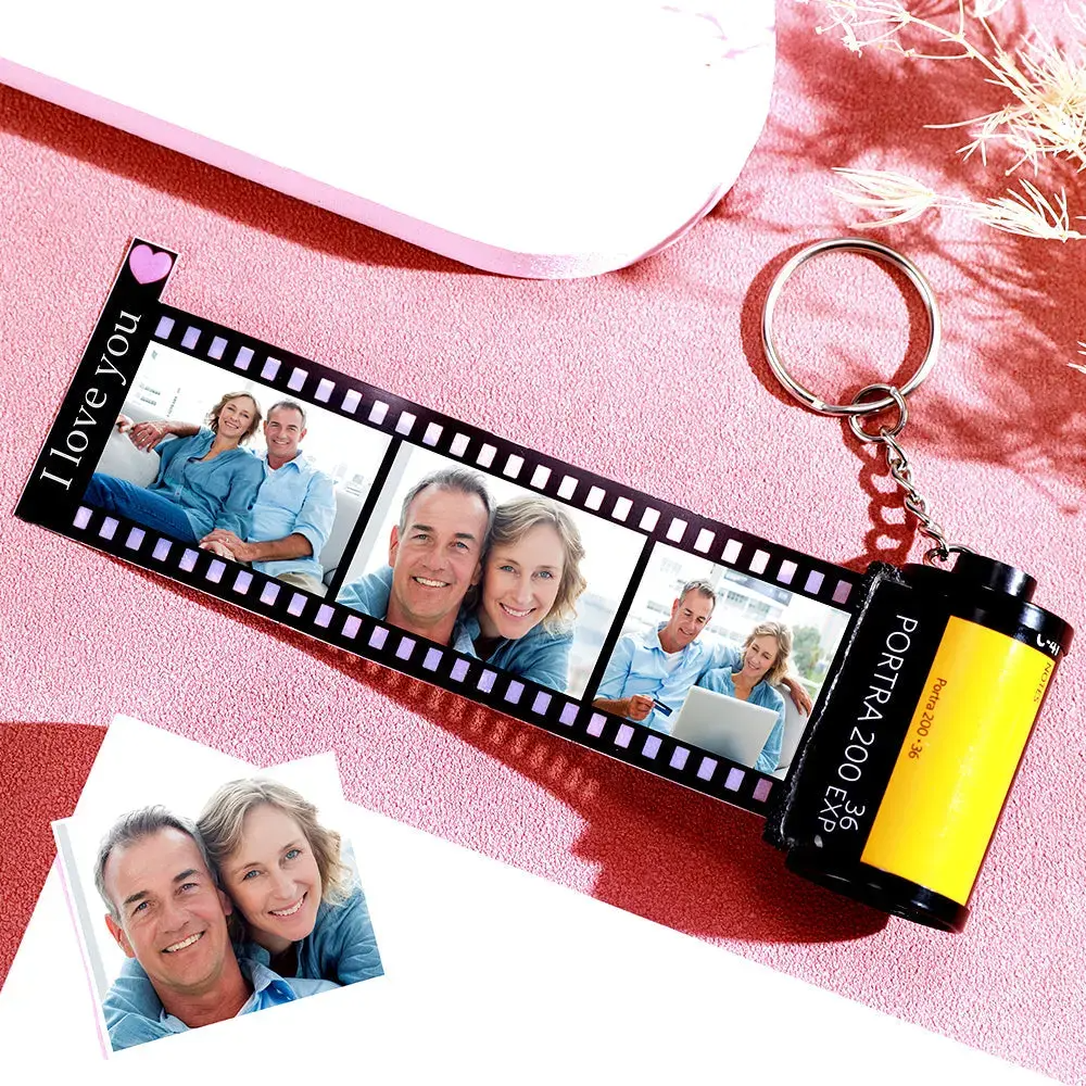 Custom Film Roll Fridge Magnet Personalized Photo Strip with 5/10/15/20 Pictures & Text