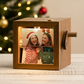 Personalized Wooden Photo Flip Box – Custom Memory Gift for Couples & Special Moments
